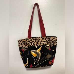 Atenti ‘90/00’s Vintage Tote Shoulder Bag Purse Galaxy Abstract Cosmic MCM